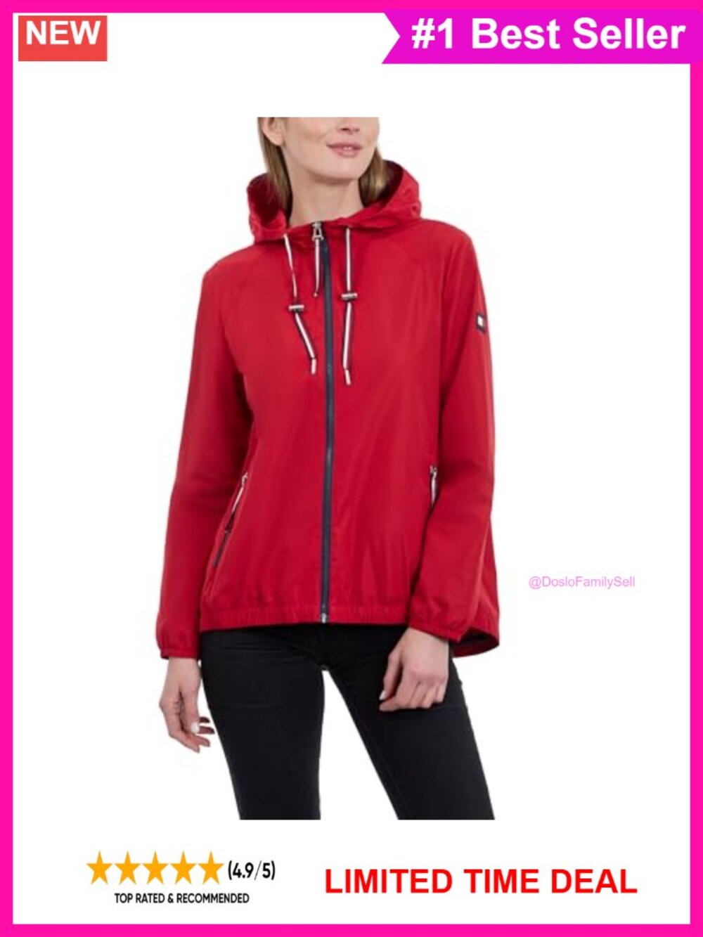 Classic Water-Resistant Rain Jacket Windbreaker Lightweight